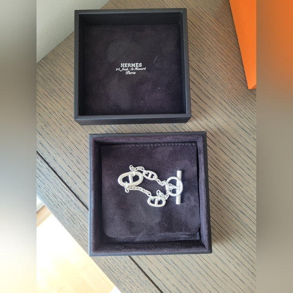 Hermes 2023 Sterling Silver Farandole Multi Chaine D'Ancre Bracelet 6.5 Inches - Picture 7 of 12